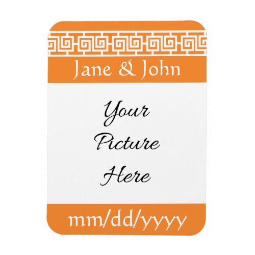 Chinese Elegance in Orange Save_the_Date Magnet