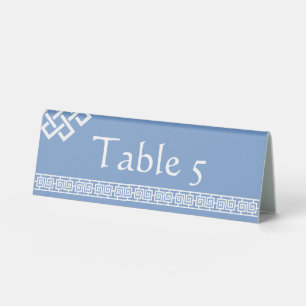 Chinese Elegance in Periwinkle Table Tent Sign