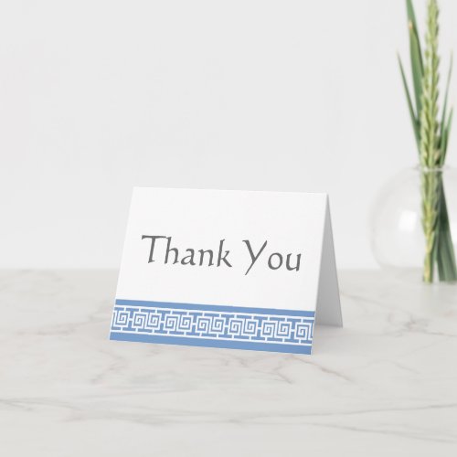 Chinese Elegance in Periwinkle Thank You Card
