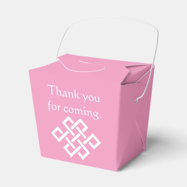Chinese Elegance in Petal Pink Favor Box (Front Side)