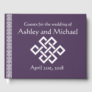Chinese Elegance in Purple Guest Book