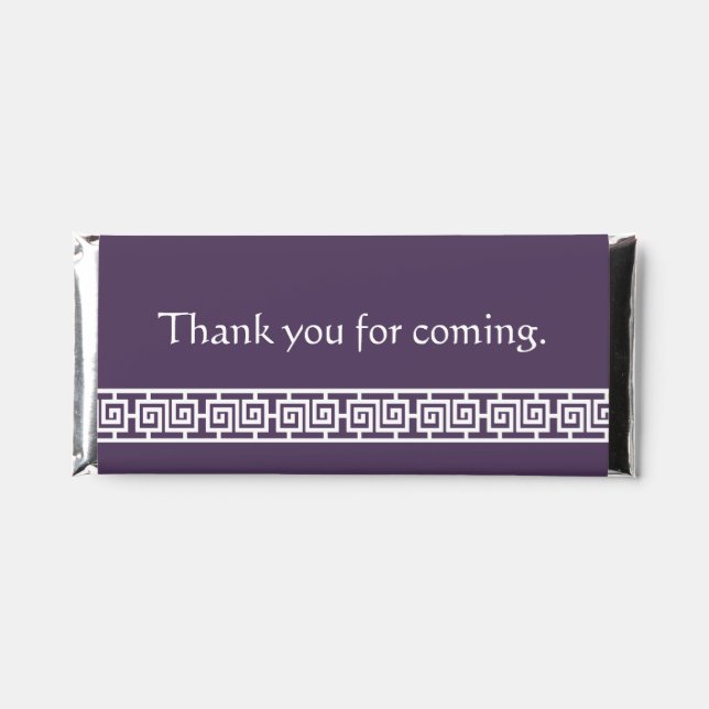 Chinese Elegance in Purple Hershey Bar Favors (Front)
