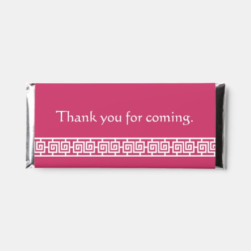 Chinese Elegance in Raspberry Hershey Bar Favors