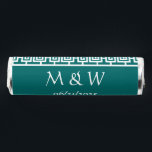 Chinese Elegance in Teal Breath Savers® Mints<br><div class="desc">Give your guests a tasty treat to take home at your elegant wedding or special event with these Breath Savers mints, featuring a band of geometric patterns inspired by Chinese artwork and decorations above and below sample text on a rich teal background. Customize the initials and date text to create...</div>