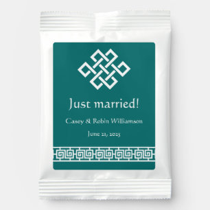 Chinese Elegance in Teal Drink Mix