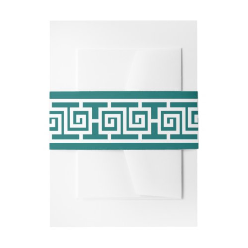Chinese Elegance in Teal Invitation Belly Band
