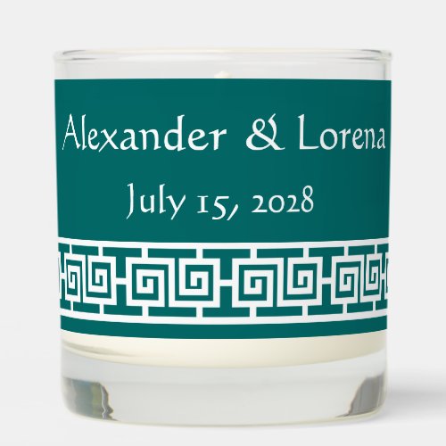 Chinese Elegance in Teal Scented Candle