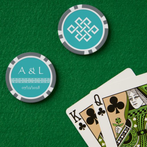 Chinese Elegance in Turquoise Poker Chips