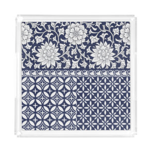 Chinese Elegance: Seamless Ornament Acrylic Tray