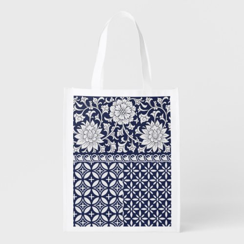 Chinese Elegance Seamless Ornament Grocery Bag