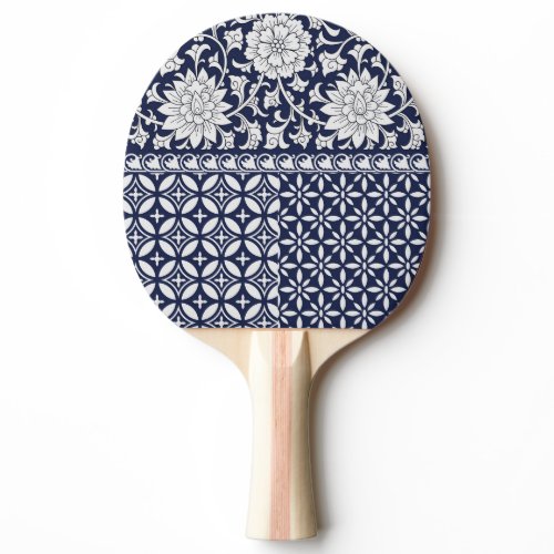 Chinese Elegance: Seamless Ornament Ping Pong Paddle