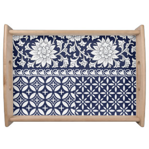 Chinese Elegance: Seamless Ornament Serving Tray