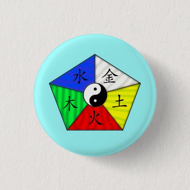 Chinese Elements Button (Front)