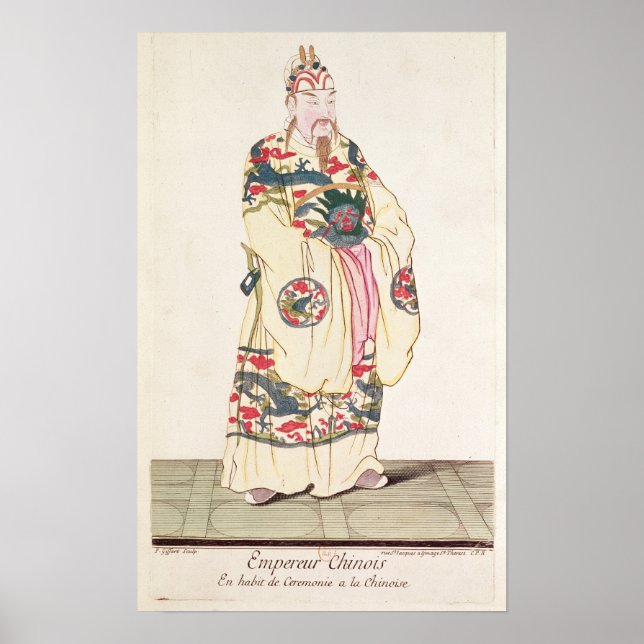 Chinese Emperor in Ceremonial Costume Poster (Front)