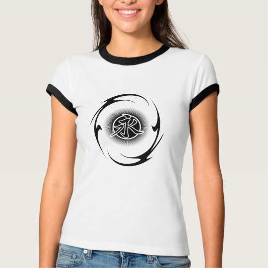 Chinese Eternity Symbol Ladies Ringer T-shirt