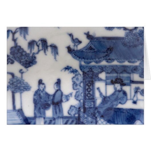 Chinese Export blue & white scene from 1760 Cards (Front Horizontal)
