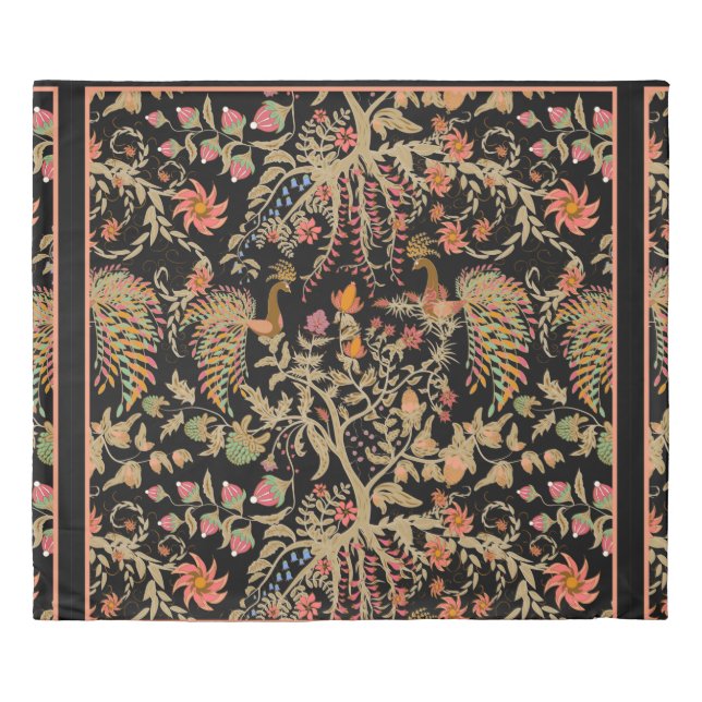 Chinese fairy floral pattern with beautiful birds  duvet cover (Front)