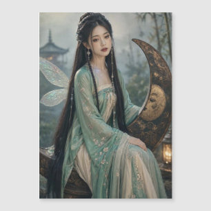 chinese fairy girl on moon fantasy photograph
