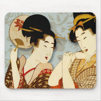 CHINESE FAN GIRLS MOUSE PAD