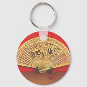 Chinese fan keychain