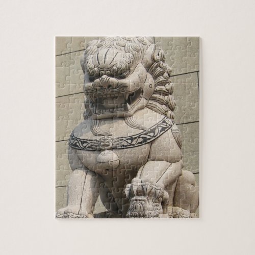 Chinese Female Guardian Lion Foo Dog 石獅 Jigsaw Puzzle