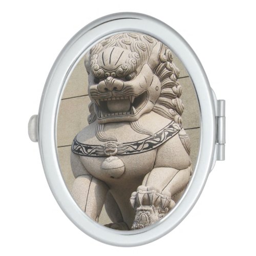 Chinese Female Guardian Lion Foo Dog 石獅 Makeup Mirror