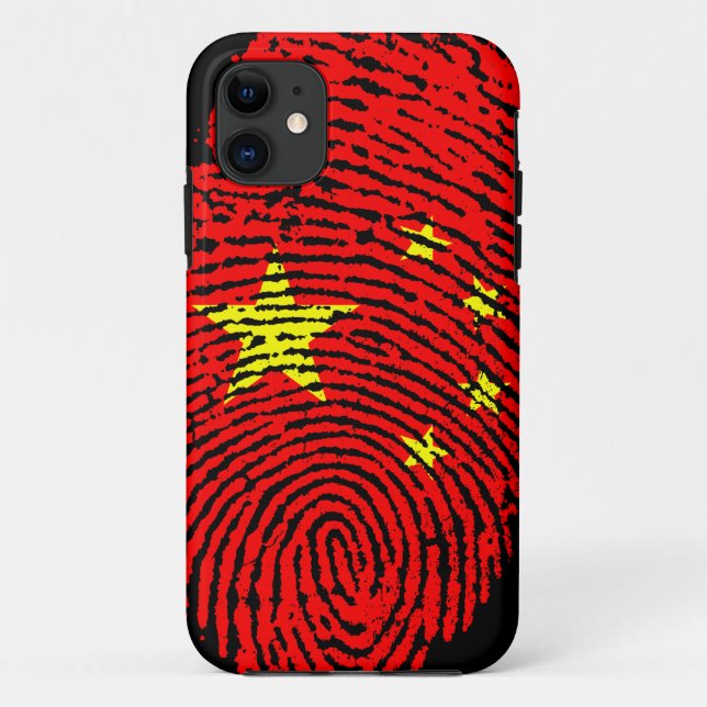 Chinese fingerprint  flag Case-Mate iPhone case (Back)