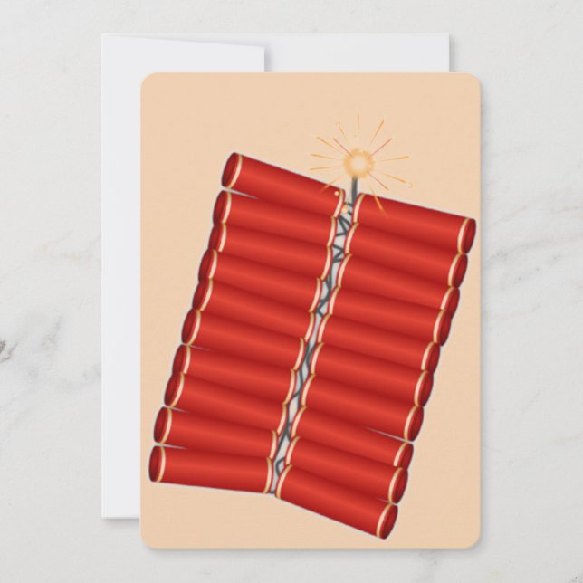 Chinese Firecrackers Invitation (Front)