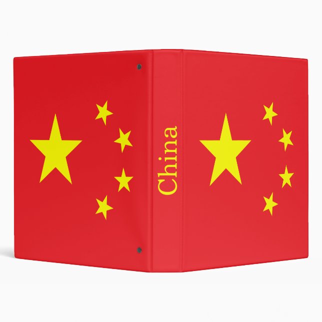 Chinese Flag 3 Ring Binder (Background)