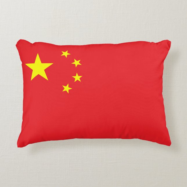 Chinese Flag Accent Pillow (Front)