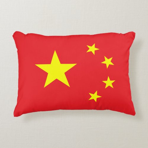 Chinese Flag Accent Pillow