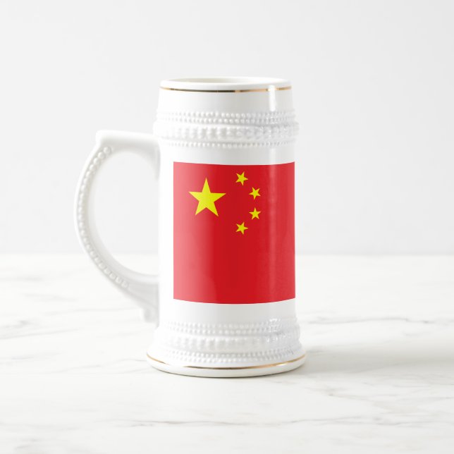 Chinese Flag Beer Stein (Left)