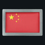 Chinese Flag Belt Buckle<br><div class="desc">The national flag of China.</div>