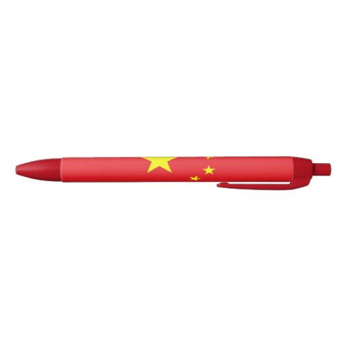Chinese Flag Black Ink Pen