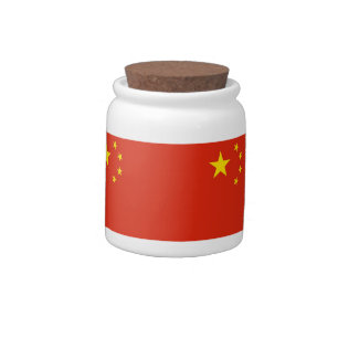 Chinese Flag Candy Jar