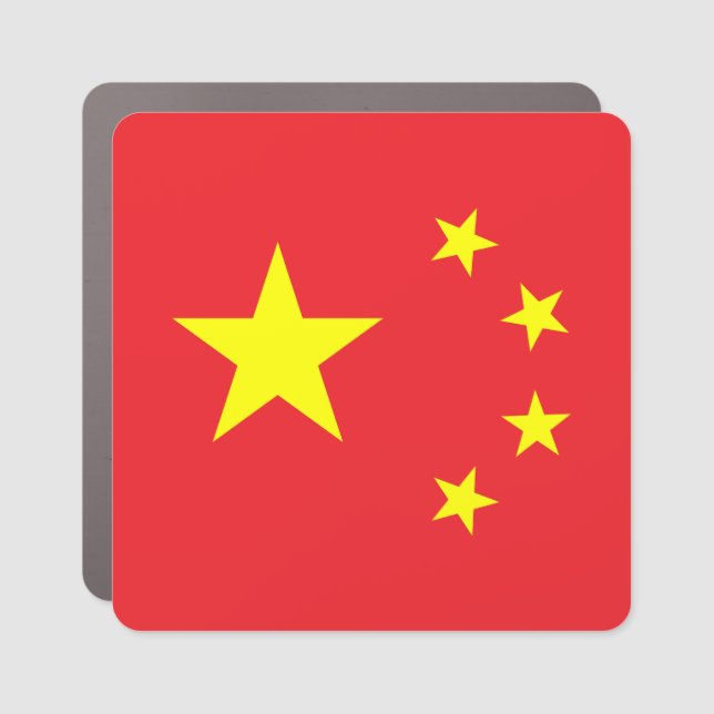 Chinese Flag Car Magnet (Front)