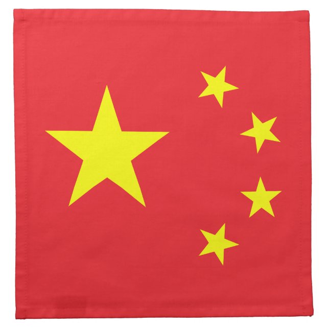 Chinese Flag Cloth Napkin (Front)