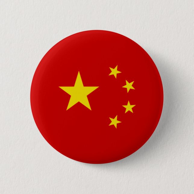 Chinese Flag Emblem Button (Front)