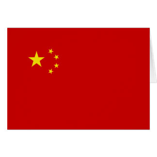 Chinese Flag Emblem Cards