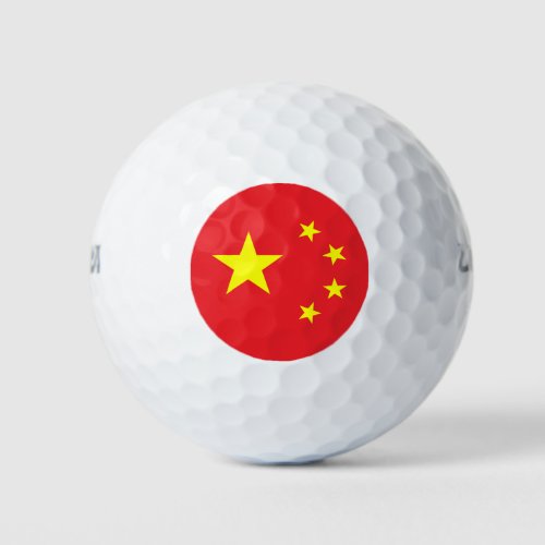 Chinese Flag Golf Balls