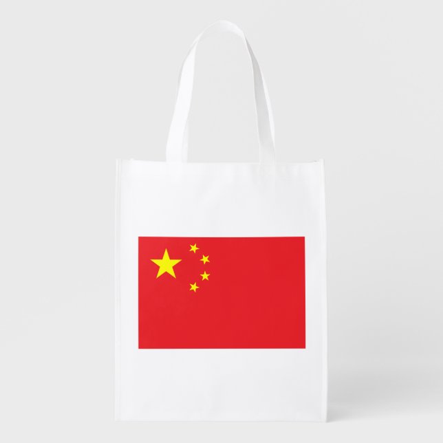 Chinese Flag Grocery Bag (Front)