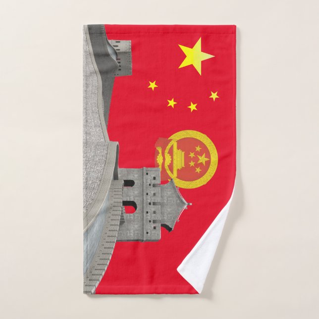 Chinese flag hand towel  (Hand Towel)