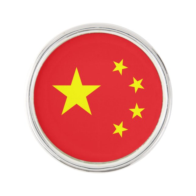 Chinese Flag Lapel Pin (Front)