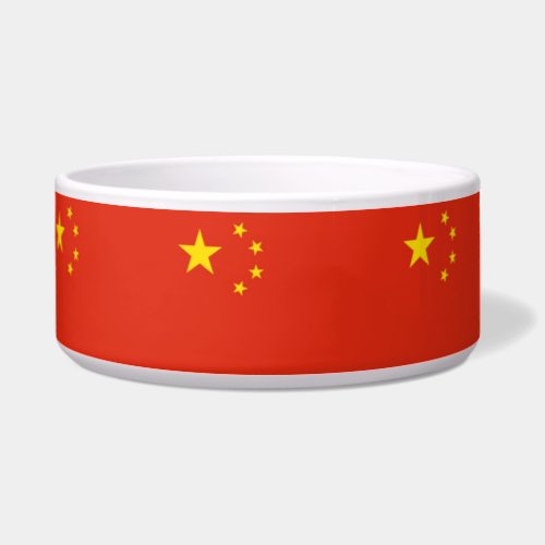 Chinese Flag Pet Bowl
