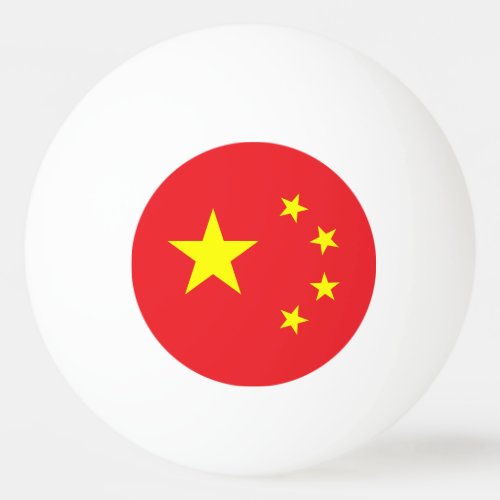 Chinese Flag Ping Pong Ball
