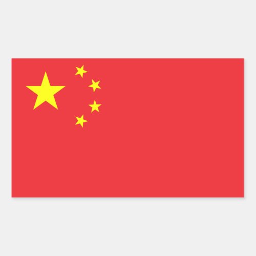 Chinese Flag Rectangular Sticker