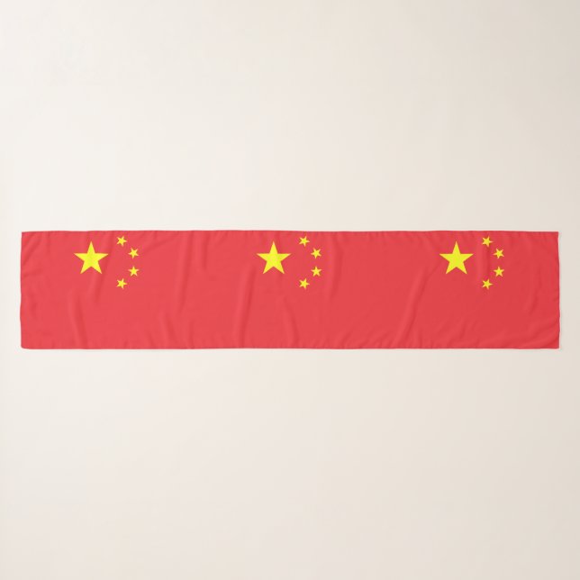 Chinese Flag Scarf (Front (Horizontal))