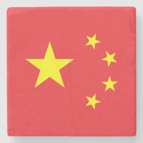 Chinese Flag Stone Coaster