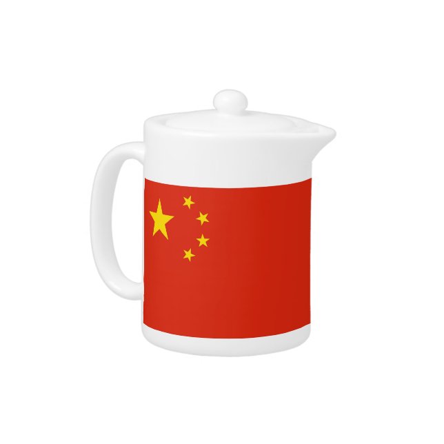 Chinese Flag Teapot (Left)