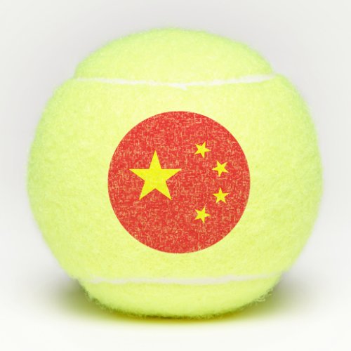 Chinese Flag Tennis Balls